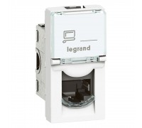 Legrand MOSAIC Розетка нформаційна RJ45 UTP кат. 6 LCS2 (1 модуль) колір Білий 076561