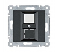 Панель Hager Lumina чорна подвійна для RJ12/RJ45 WL2323