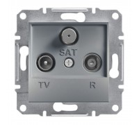 Schneider ASFORA РОЗЕТКА TV-R-SAT ПРОХ 4дБ сталь EPH3500262