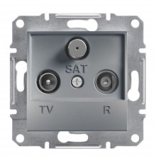 Schneider ASFORA РОЗЕТКА TV-R-SAT ПРОХ 4дБ сталь EPH3500262