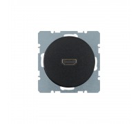 BERKER R.x механізм HDMI-розетка підключення сзаду під кутом 90град. чорний 3315432045