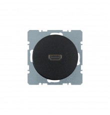 BERKER R.x механізм HDMI-розетка підключення сзаду під кутом 90град. чорний 3315432045