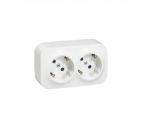 Legrand Forix Розетка 2X2К+З зі шторками, Білий 782423