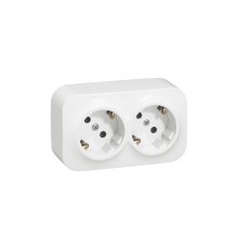 Legrand Forix Розетка 2X2К+З зі шторками, Білий 782423
