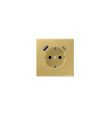 JUNG LSx-механізм Розетка SCHUKO® з USB-інтерфейсом латунь Classic ME1520-15CAC-L