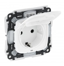 Legrand Valena ALLURE Розетка 2К+З зі шторками IP44 Білий 755204