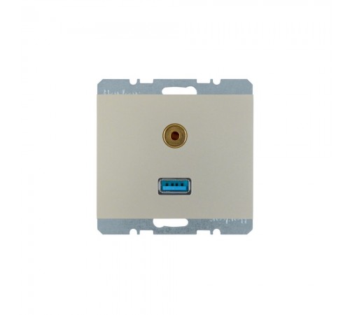 BERKER K.5 механізм Розетка USB/3.5мм аудіо сталевий лак 3315397004