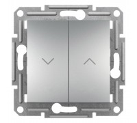 Вимикач для жалюзі Schneider Electric Asfora алюміній двоклавішний самозажимний EPH1300161