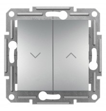 Вимикач для жалюзі Schneider Electric Asfora алюміній двоклавішний самозажимний EPH1300161