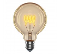 LED лампочка Velmax V-Filament-Amber-G95-Спіраль-G 4W E27 2700K 300Lm 21-46-54