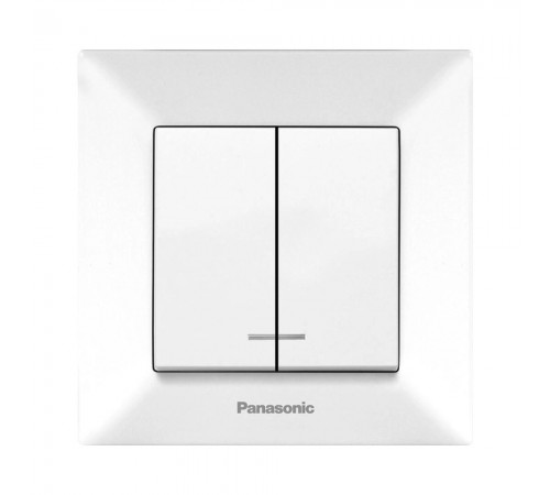 Вимикач Panasonic Arkedia Slim двоклавішний з підсвіткою білий WNTC00102WH-UA Вимикач Panasonic Arkedia Slim двоклавішний з підсвіткою білий WNTC00102WH-UA