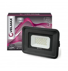 LED прожектор Velmax V-FL 10W 6200K 900Lm 230V 26-11-10