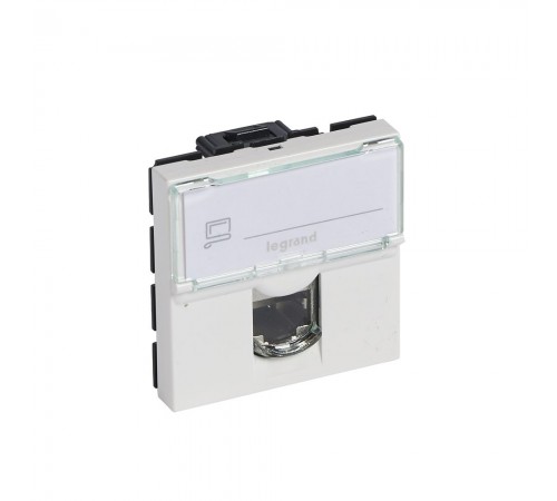 Legrand MOSAIC Розетка RJ45 UTP кат.5E LCS2 (2модуля) колір Білий 076554 Legrand MOSAIC Розетка RJ45 UTP кат.5E LCS2 (2модуля) колір Білий 076554
