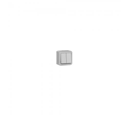 Legrand Quteo-IP20 Вимикач 2-клавішний IP44 10A Білий 782332 Legrand Quteo-IP20 Вимикач 2-клавішний IP44 10A Білий 782332