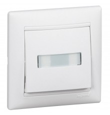 Legrand Valena Classic Вимикач без фіксації з підсвіткою та тримачем етикетки 10А 12В Білий 774217