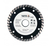 Диск обрізний алмазний відрізний YATO "TURBO" Ø= 125x8.0x22,2 мм. H= 2,6 мм YT-6023