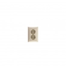 Розетка Legrand Valena Classic слонова кістка 2 пости з заземленням 774370