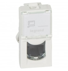 Legrand MOSAIC Розетка інформаційна RJ45 UTP кат.5E LCS2 (1 модуль) колір Білий 076551