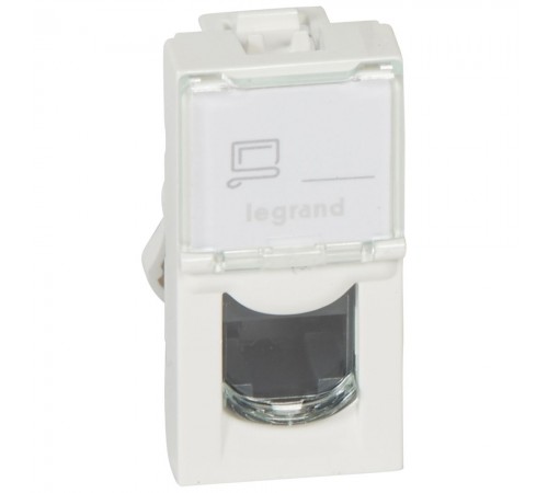 Legrand MOSAIC Розетка інформаційна RJ45 UTP кат.5E LCS2 (1 модуль) колір Білий 076551 Legrand MOSAIC Розетка інформаційна RJ45 UTP кат.5E LCS2 (1 модуль) колір Білий 076551