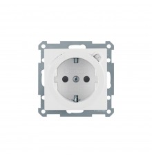 BERKER S.x/B.x механізм Розетка з з/к з ПЗВ з зах.контактів 16А/250В пол.білий мат. 47081909