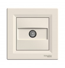 Розетка телевізійна Schneider Electric Asfora кремова кінцева TV внутрішня EPH3200123