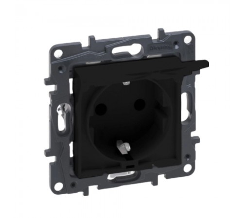 Legrand NILOE STEP Розетка силова з кришкою 2К+З IP44 16А колір Чорний 863523 Legrand NILOE STEP Розетка силова з кришкою 2К+З IP44 16А колір Чорний 863523