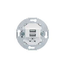 BERKER R.Classic механізм USB-розетка подвійна 230В пол.білий 260219