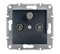 Schneider ASFORA РОЗЕТКА TV-R-SAT ПРОХ 8дБ антрацит EPH3500371