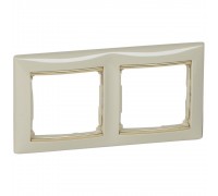 Legrand Valena Classic Рамка 2 пости Слонова кістка золотий штрих 774152