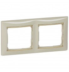 Legrand Valena Classic Рамка 2 пости Слонова кістка золотий штрих 774152