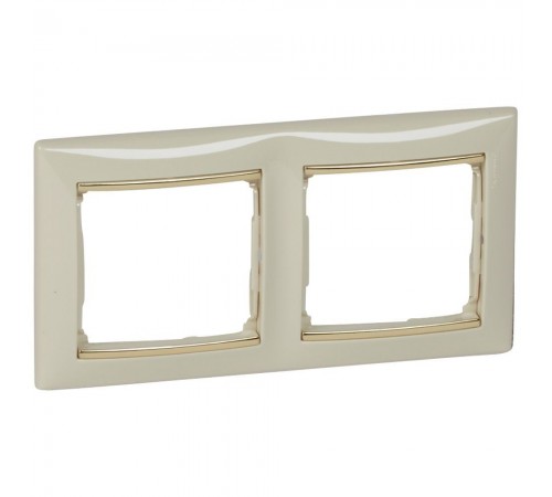 Legrand Valena Classic Рамка 2 пости Слонова кістка золотий штрих 774152