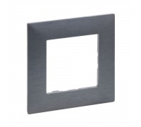 Рамка Legrand Niloe Step 1-постова фактурна сталь 863991