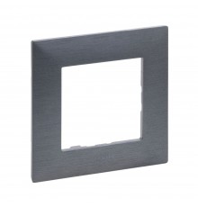 Рамка Legrand Niloe Step 1-постова фактурна сталь 863991