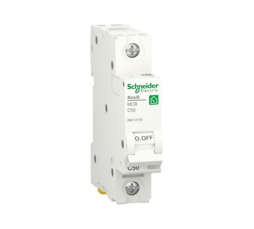 Автоматичний вимикач Schneider Electric Resi 9 6кА С 1p 50A C R9F12150 Автоматичний вимикач Schneider Electric Resi 9 6кА С 1p 50A C R9F12150