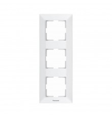 Рамка Panasonic Arkedia Slim потрійна вертикальна біла WNTF08132WH-UA