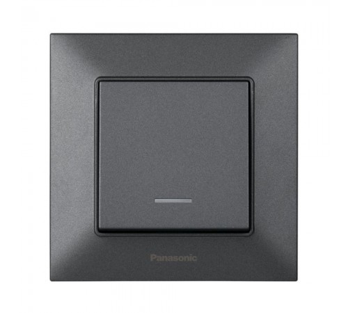 Вимикач Panasonic Arkedia Slim димчастий одноклавішний з підсвіткою WNTC00022DG-UA Вимикач Panasonic Arkedia Slim димчастий одноклавішний з підсвіткою WNTC00022DG-UA
