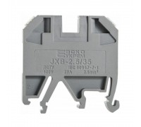 Клемник АСКО JXB-2,5/35 на Din-рейку сірий 00001551