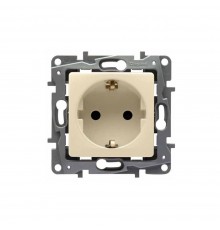 Legrand ETIKA Розетка 2К+З зі шторками Слонова кістка 672331