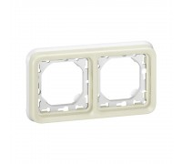 Рамка 2-постова Legrand Plexo біла з супортом Горизонтальна IP55 IK07 069694