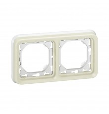 Рамка 2-постова Legrand Plexo біла з супортом Горизонтальна IP55 IK07 069694