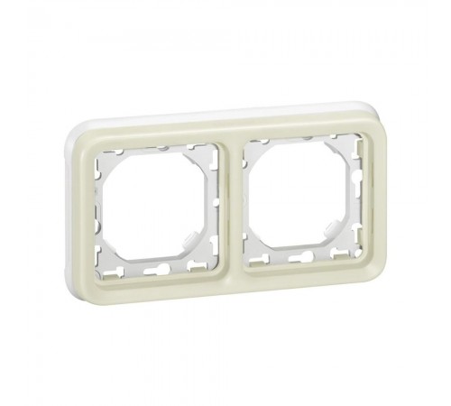 Рамка 2-постова Legrand Plexo біла з супортом Горизонтальна IP55 IK07 069694 Рамка 2-постова Legrand Plexo біла з супортом Горизонтальна IP55 IK07 069694