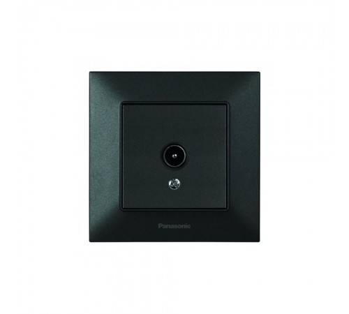 Розетка телевізійна Panasonic Arkedia Slim чорна ТV кінцева WNTC04512BL-UA