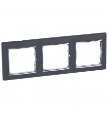 Legrand Valena Classic Рамка 3 пости Нюктюрн срібний штрих 770393