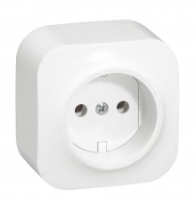 Legrand Quteo-IP20 Розетка 2К без шторок Білий 782210