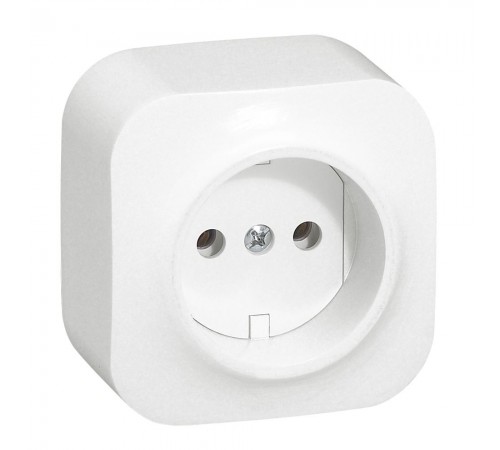 Legrand Quteo-IP20 Розетка 2К без шторок Білий 782210