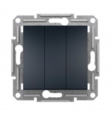 Вимикач Schneider Electric Asfora антрацит трьохклавішний внутрішній EPH2100171