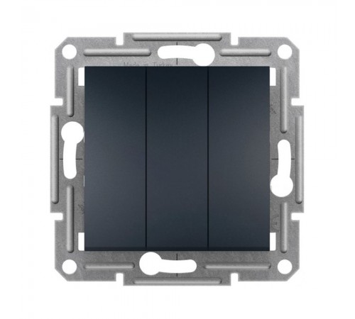 Вимикач Schneider Electric Asfora антрацит трьохклавішний внутрішній EPH2100171 Вимикач Schneider Electric Asfora антрацит трьохклавішний внутрішній EPH2100171