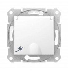 Schneider SEDNA Розетка 1-а З/К IP44 внутр. з кришкою та шторками "SEDNA" біла (C2) білий SDN3100321