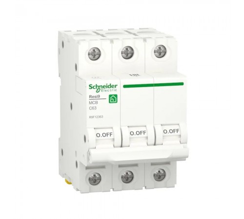 Автоматичний вимикач Schneider Electric Resi 9 С 3p 63A R9F12363