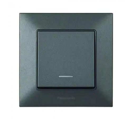 Вимикач Panasonic Arkedia Slim чорний одноклавішний з підсвіткою WNTC00022BL-UA Вимикач Panasonic Arkedia Slim чорний одноклавішний з підсвіткою WNTC00022BL-UA